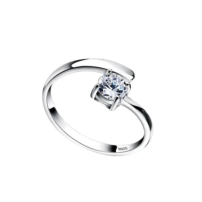 Sidabrinis žiedas su cirkoniu, sidabrinis žiedas, sidabro juvelyrika, sidabriniai papuošalai, sidabra jewelry