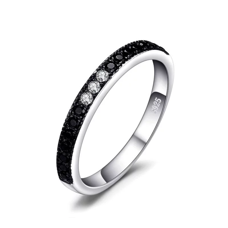 Žiedas su juodu ir baltu cirkoniu, sidabrinis Žiedas su juodu ir baltu cirkoniu, sidabriniai žiedai, sidabro juveryrika, sidabra jewelry