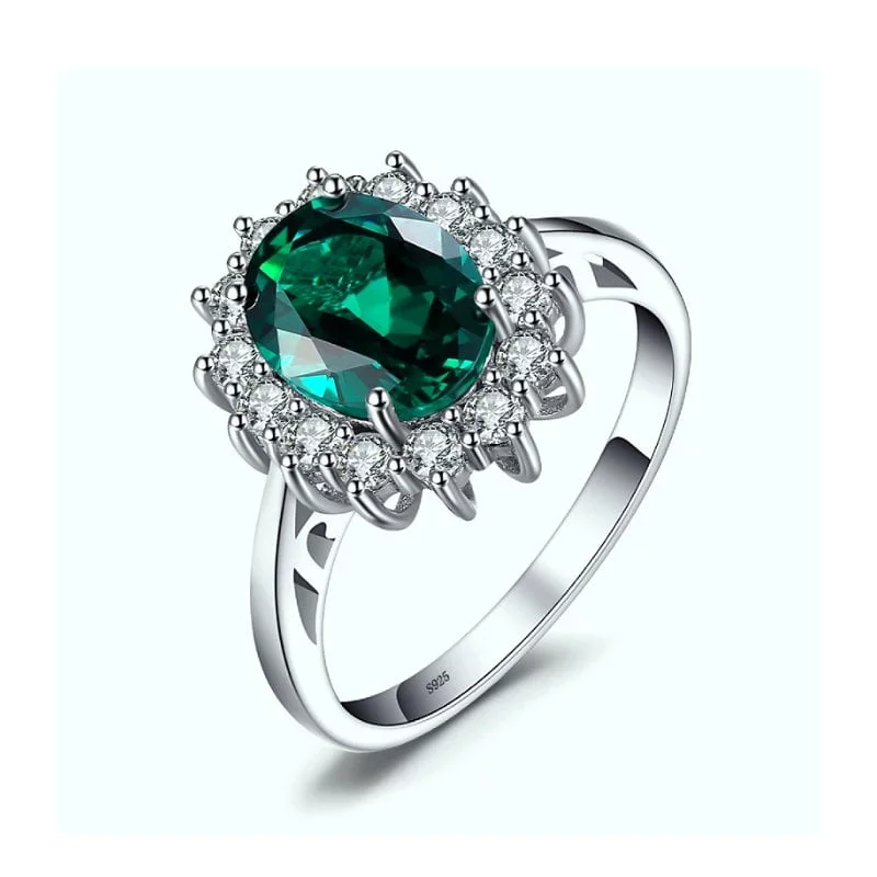 Sidabrinis ziedas Green Gem