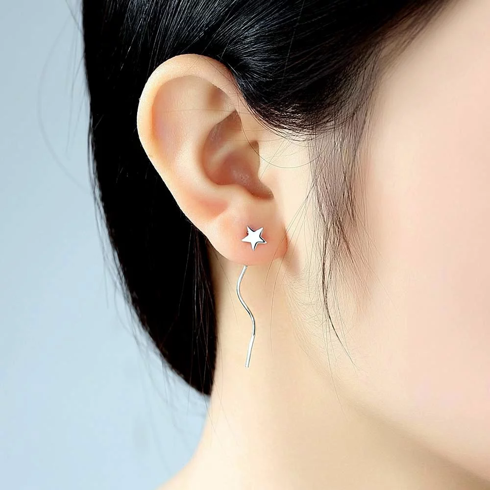 Ilgi sidabriniai auskarai, Sidabriniai auskarai, sidabro juvelyrika, sidabra jewelry