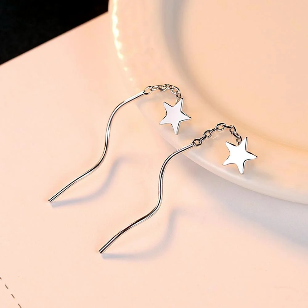 Ilgi sidabriniai auskarai, Sidabriniai auskarai, sidabro juvelyrika, sidabra jewelry