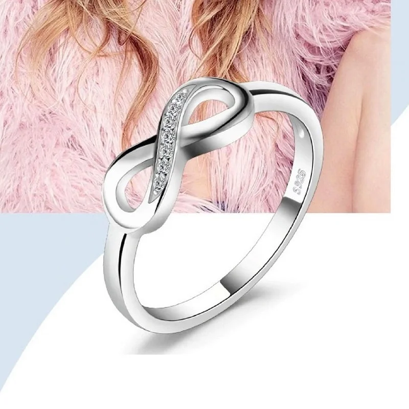 Sidabrinis žiedas su begalybe, žiedas su begalybe, sidabriniai žiedai, sidabriniai papuošalai, sidabro juvelyrika, sidabra jewelry