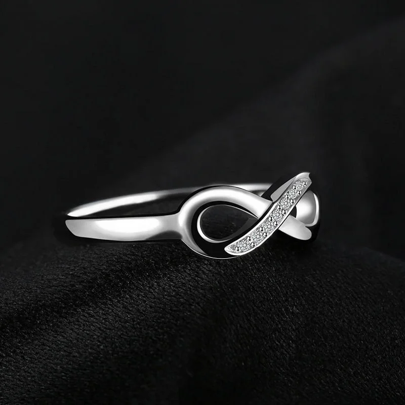 Sidabrinis žiedas su begalybe, žiedas su begalybe, sidabriniai žiedai, sidabriniai papuošalai, sidabro juvelyrika, sidabra jewelry