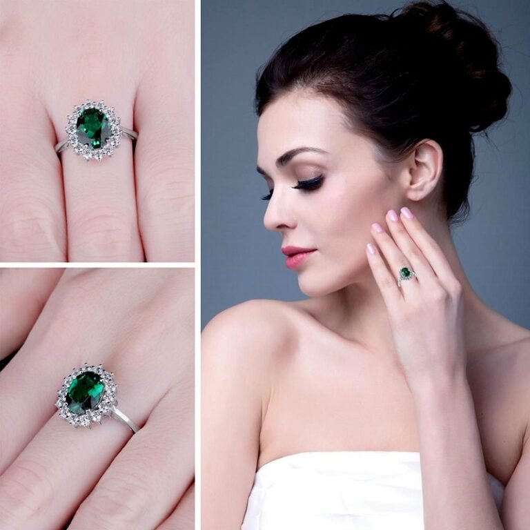 Sidabrinis žiedas Green Gem