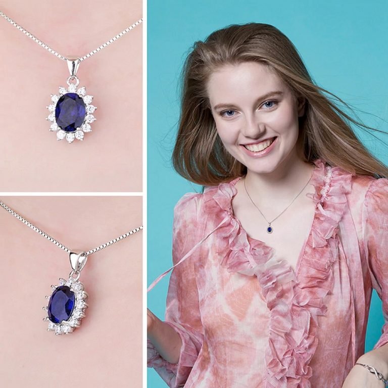 Sidabrinis pakabukas Blue Gem