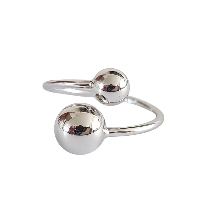 Minimalistinis žiedas su bumbuliukais,minimalistiniai papuošalai, sidabro juvelyrika, sidabriniai žiedai, sidabro papuošalai moterims, sidabra jewelry