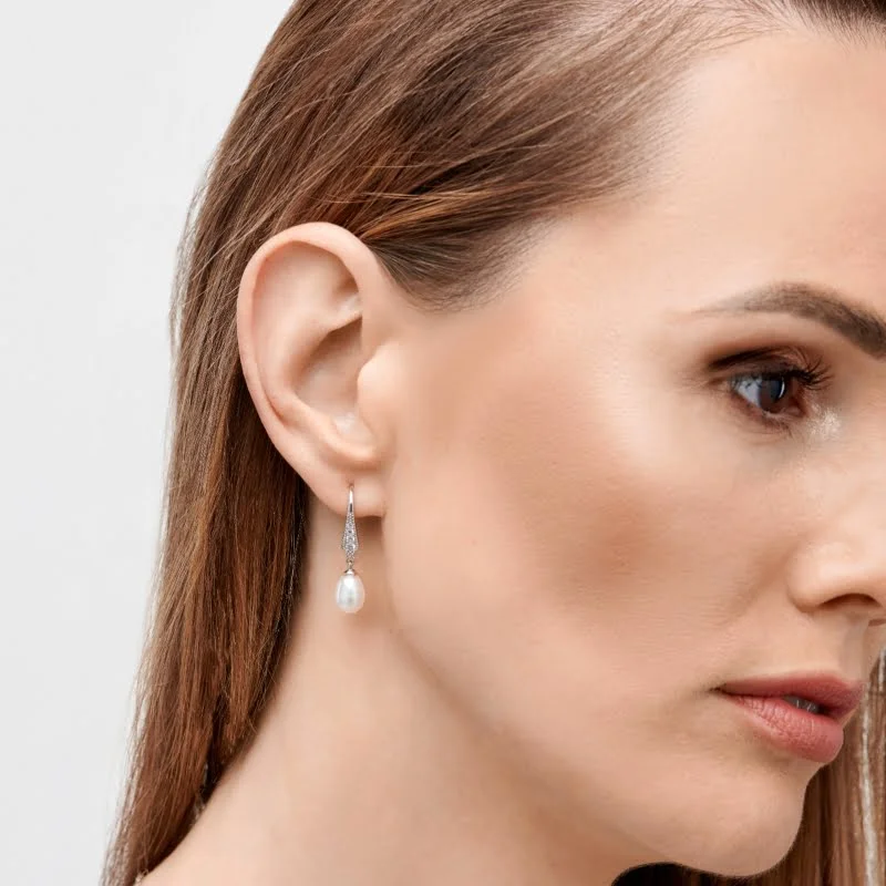 Sidabriniai auskarai Pearl 4 sidabra jewelry