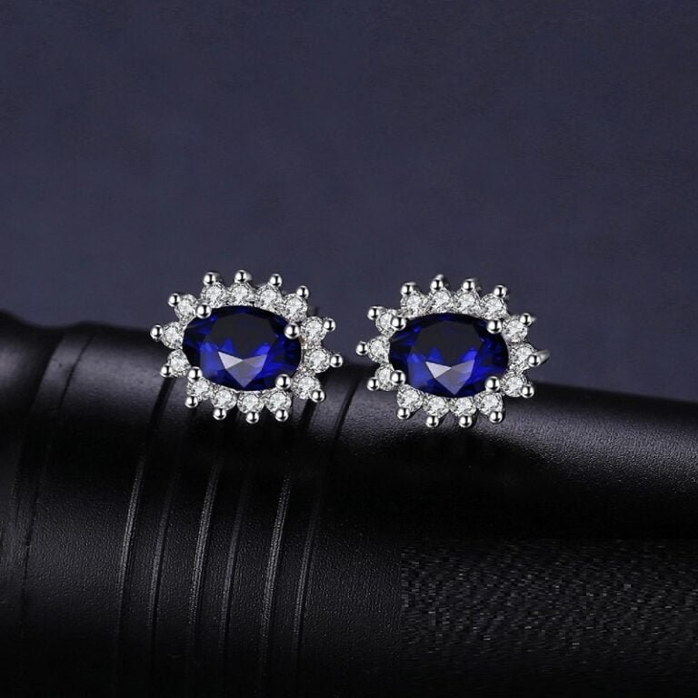 Sidabriniai auskarai Blue Gem
