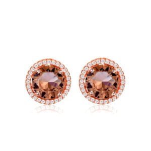 Paauksuoti auskarai su sultanitu