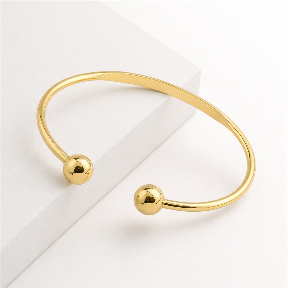 Sidabrinė apyrankė Beads Gold 3 paauskuoti papuošalai