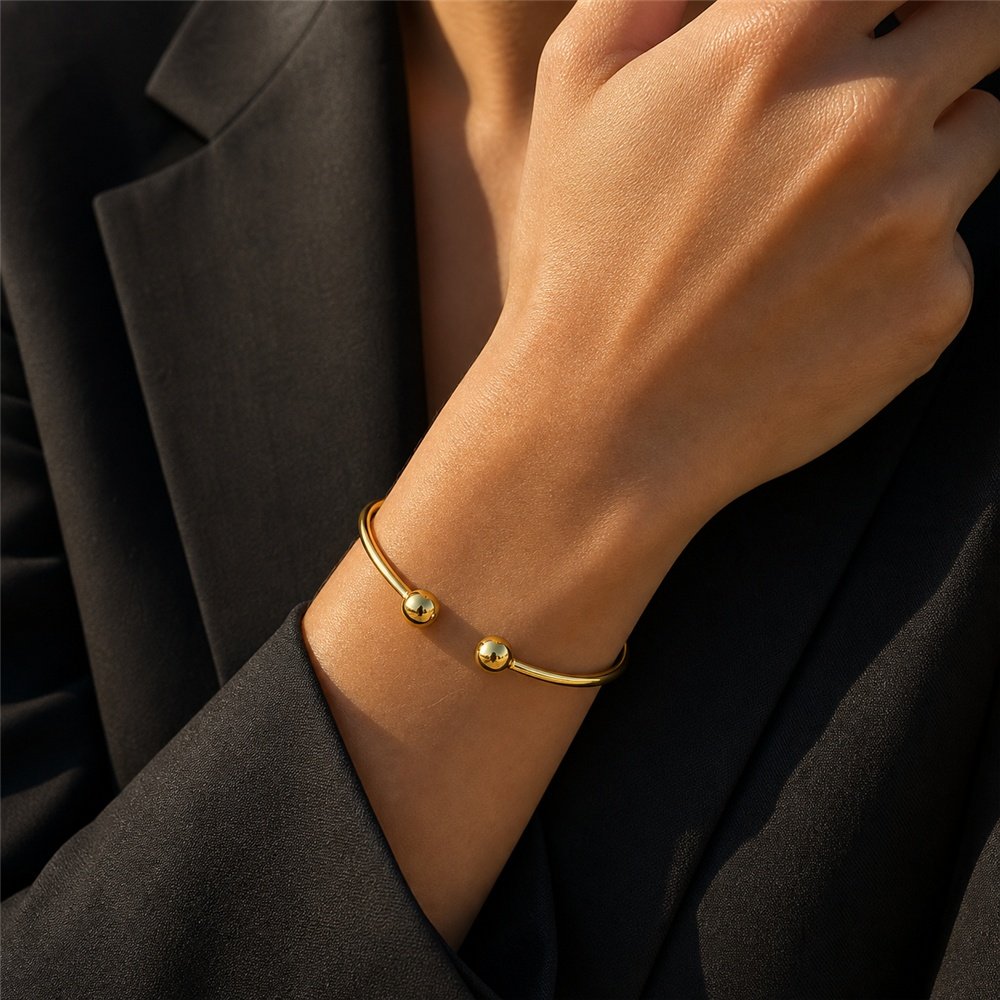 Sidabrinė apyrankė Beads Gold 2 sidabra jewelry