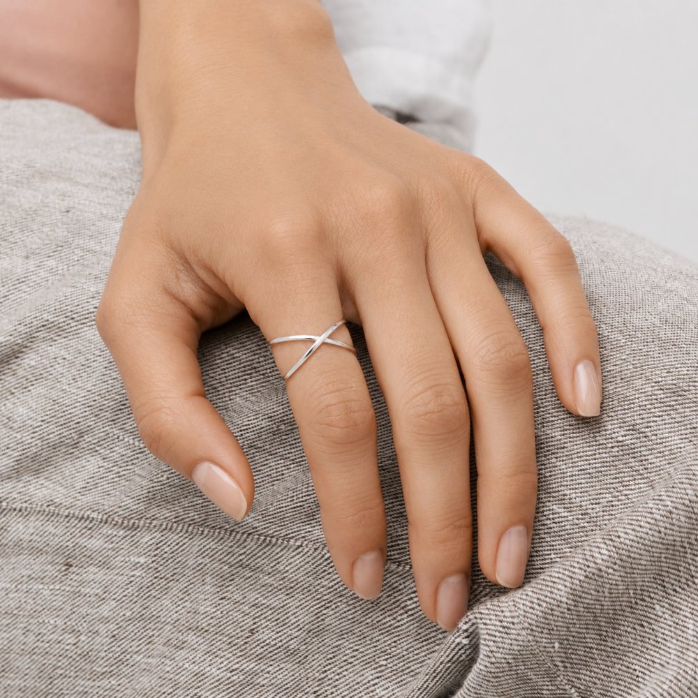 Sidabrinis žiedas X cross 2 Sidabra Jewelry