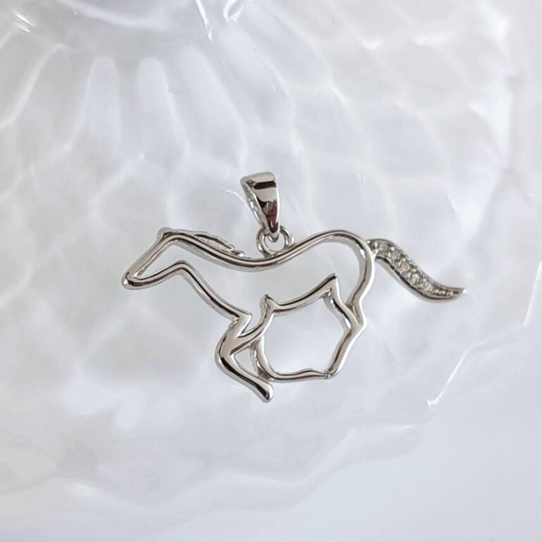 Sidabrinis pakabukas Horse