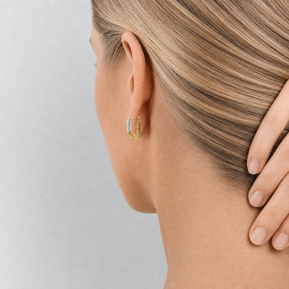 Sidabriniai auskarai Raw 6 Sidabra Jewelry collection