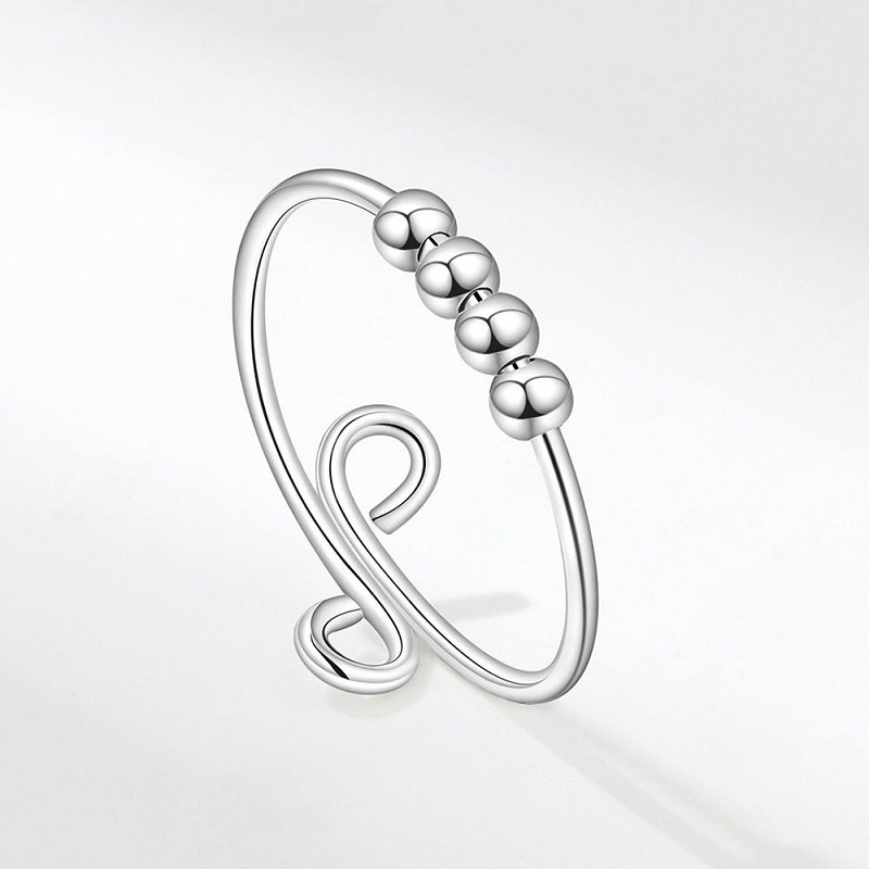 Sidabrinis žiedas Relief 3 ziedas nusiraminimui