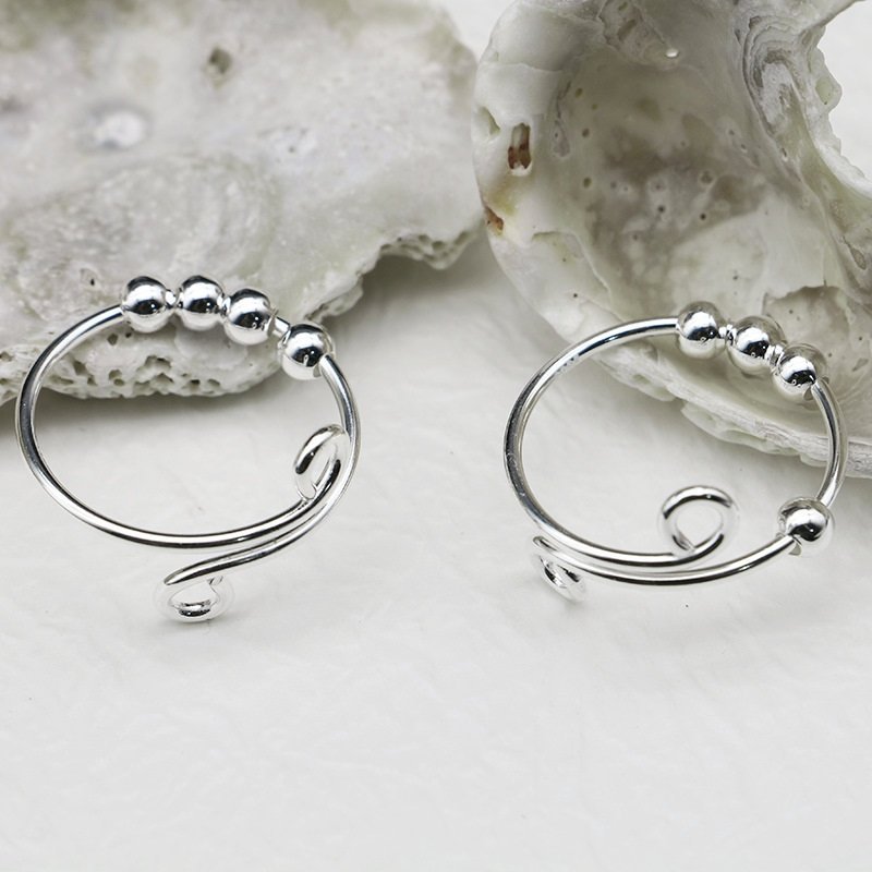 Sidabrinis žiedas Relief 4 nerimo ziedai