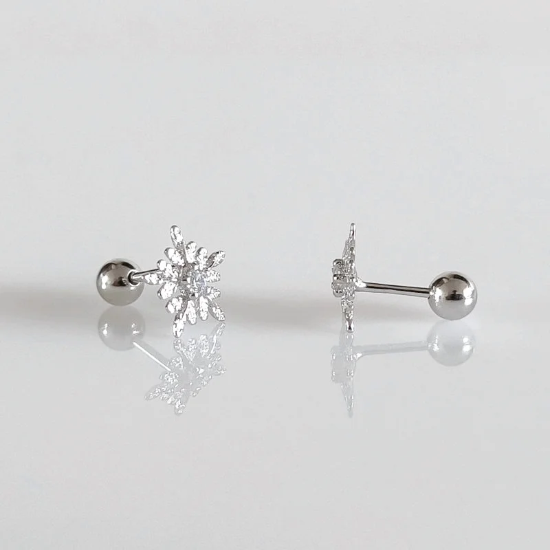 Helix auskarai Snowflake - Sidabra Jewelry