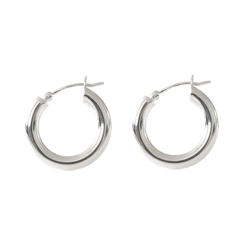 Sidabriniai auskarai Hoop 22mm