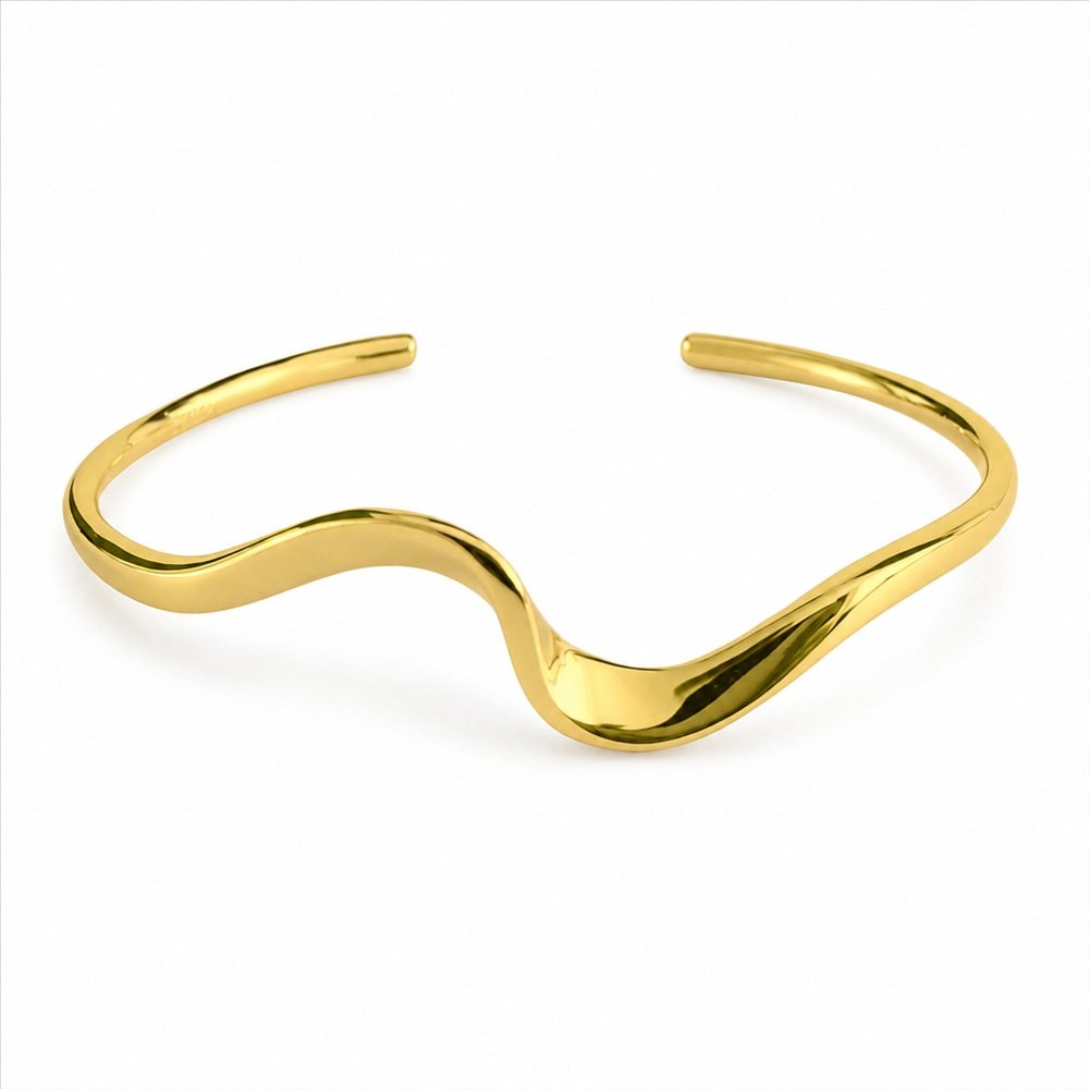 Sidabrinė apyrankė Wave Gold