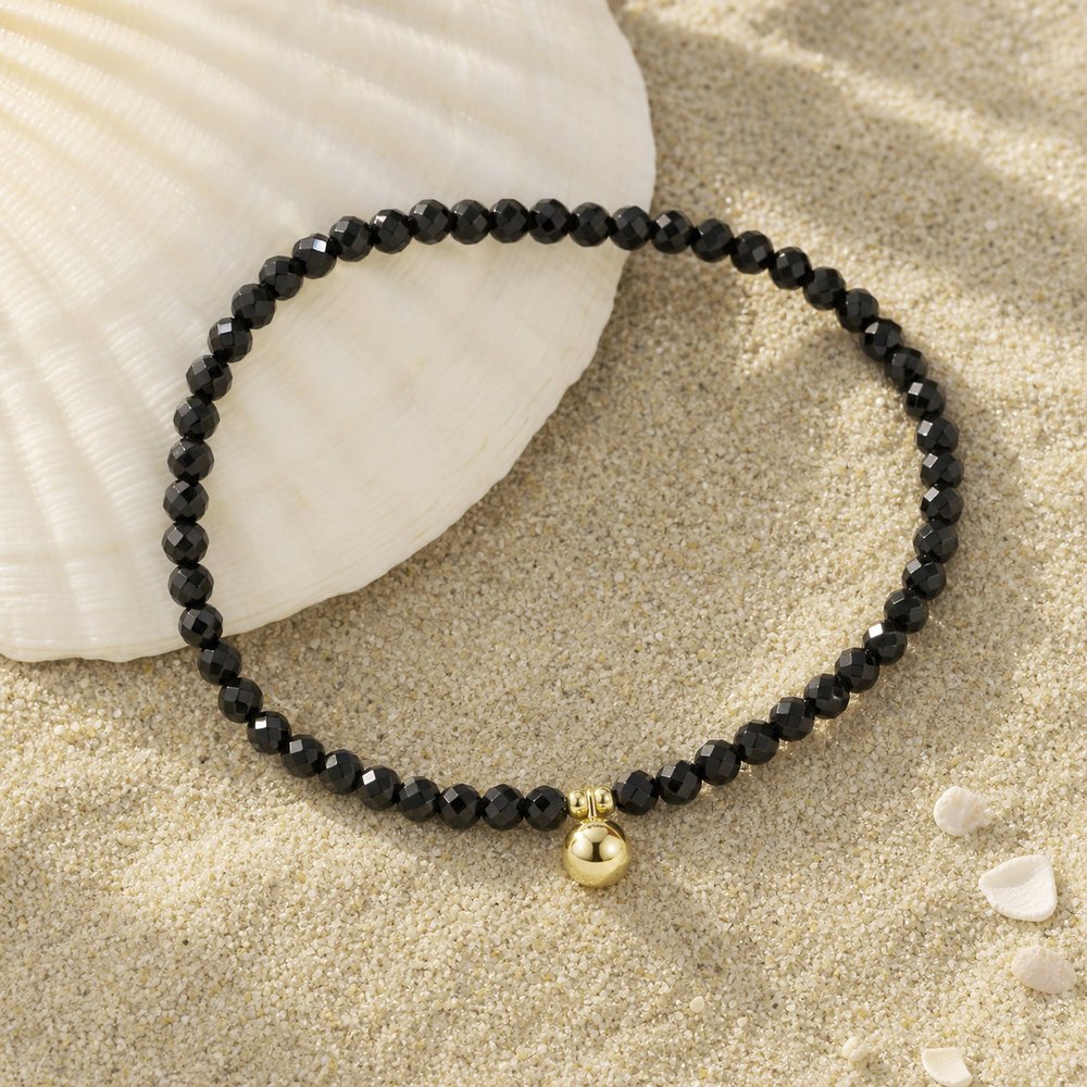 Kojos grandinėlė Black Spinel 3 kojos grandinėlės