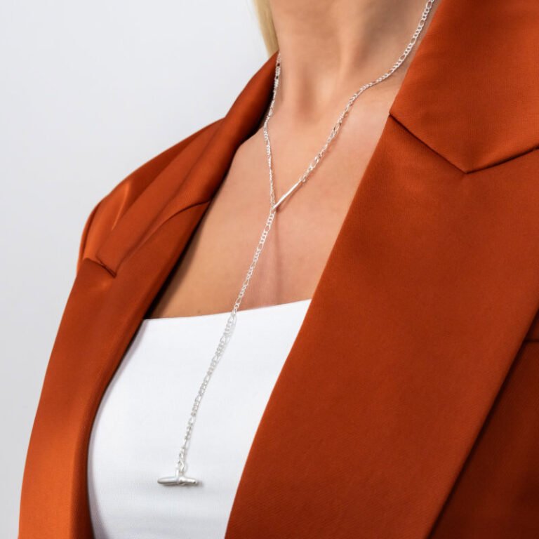 Sidabrinis kaklo papuošalas Lariat