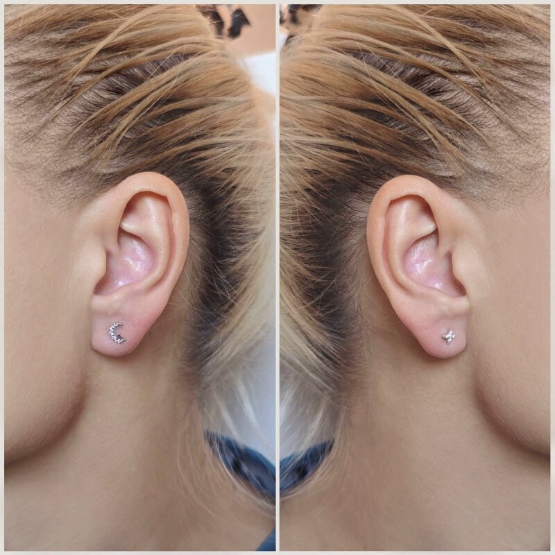 Helix auskarai Galaxy 2 auskarai į kremzlė su užsukamu užsegimu