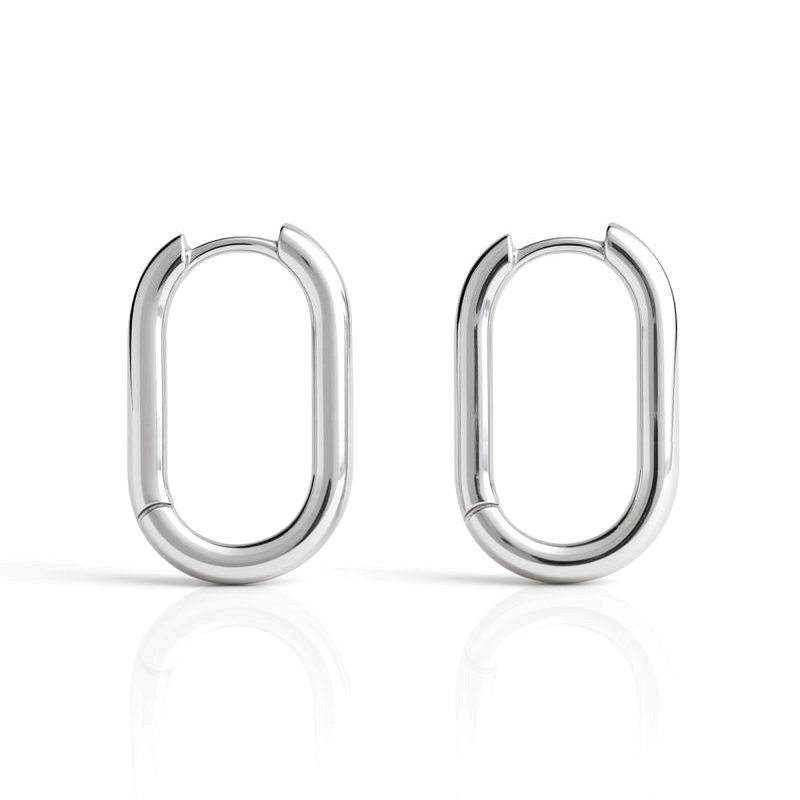 Sidabriniai auskarai Outline