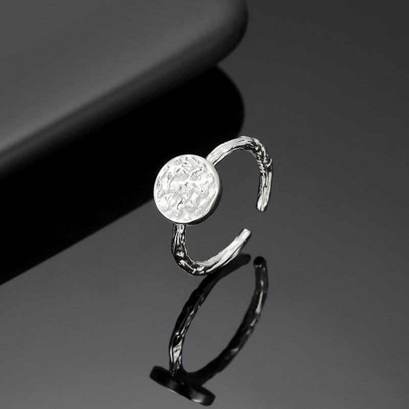 Sidabrinis žiedas Raw 6 unikalaus dizaino ziedas