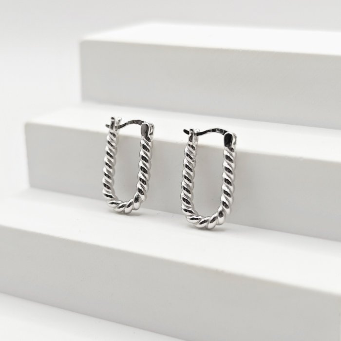 Sidabriniai auskarai Cord 5 sidabra jewelry