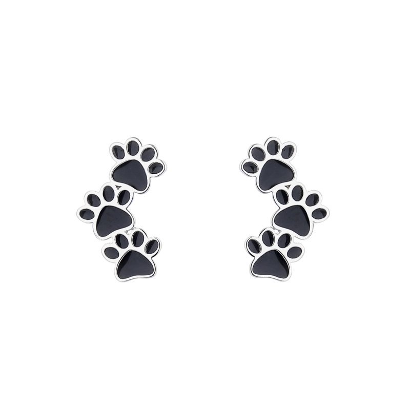 Sidabriniai auskarai Paws