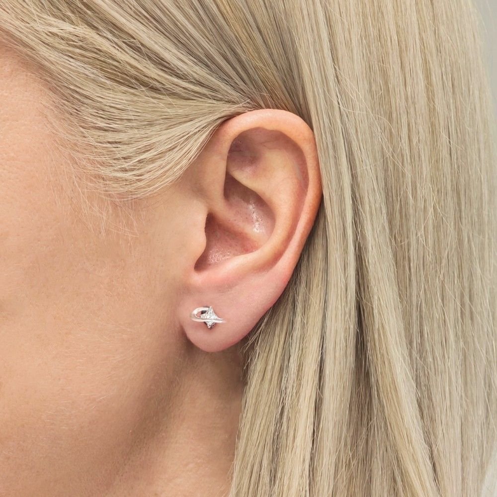 Sidabriniai auskarai Arias 2 auskarai zvaigzde