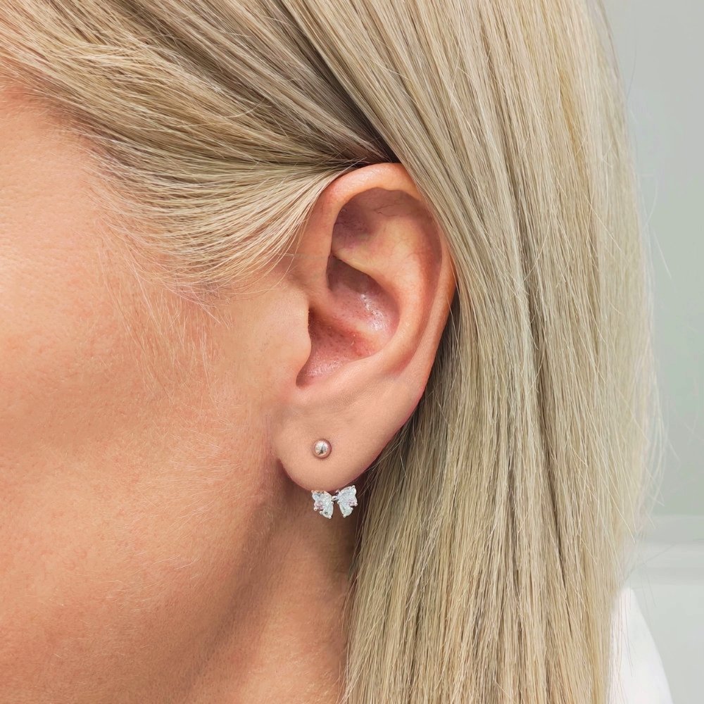 Sidabriniai auskarai Grace 2 auskarai drugeliai