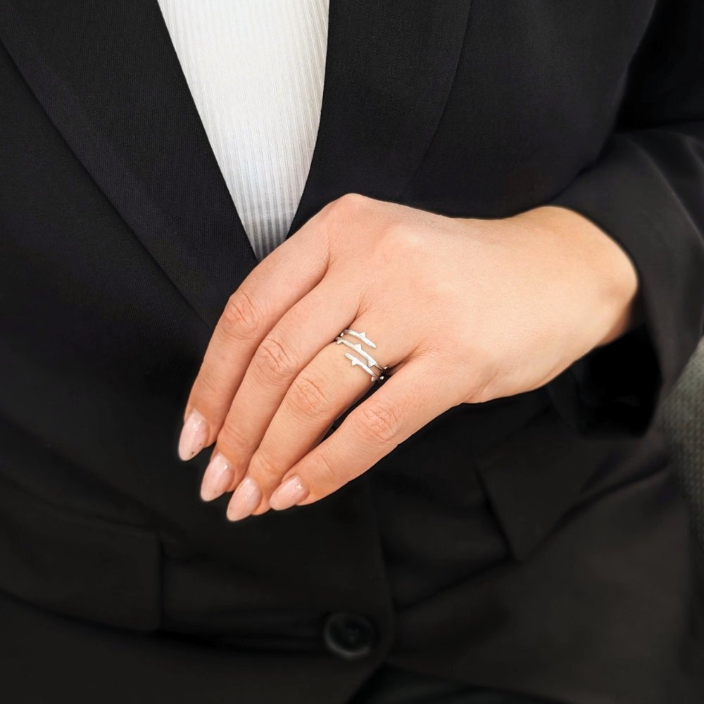 Sidabrinis žiedas Thorn 2 unikalus ziedas