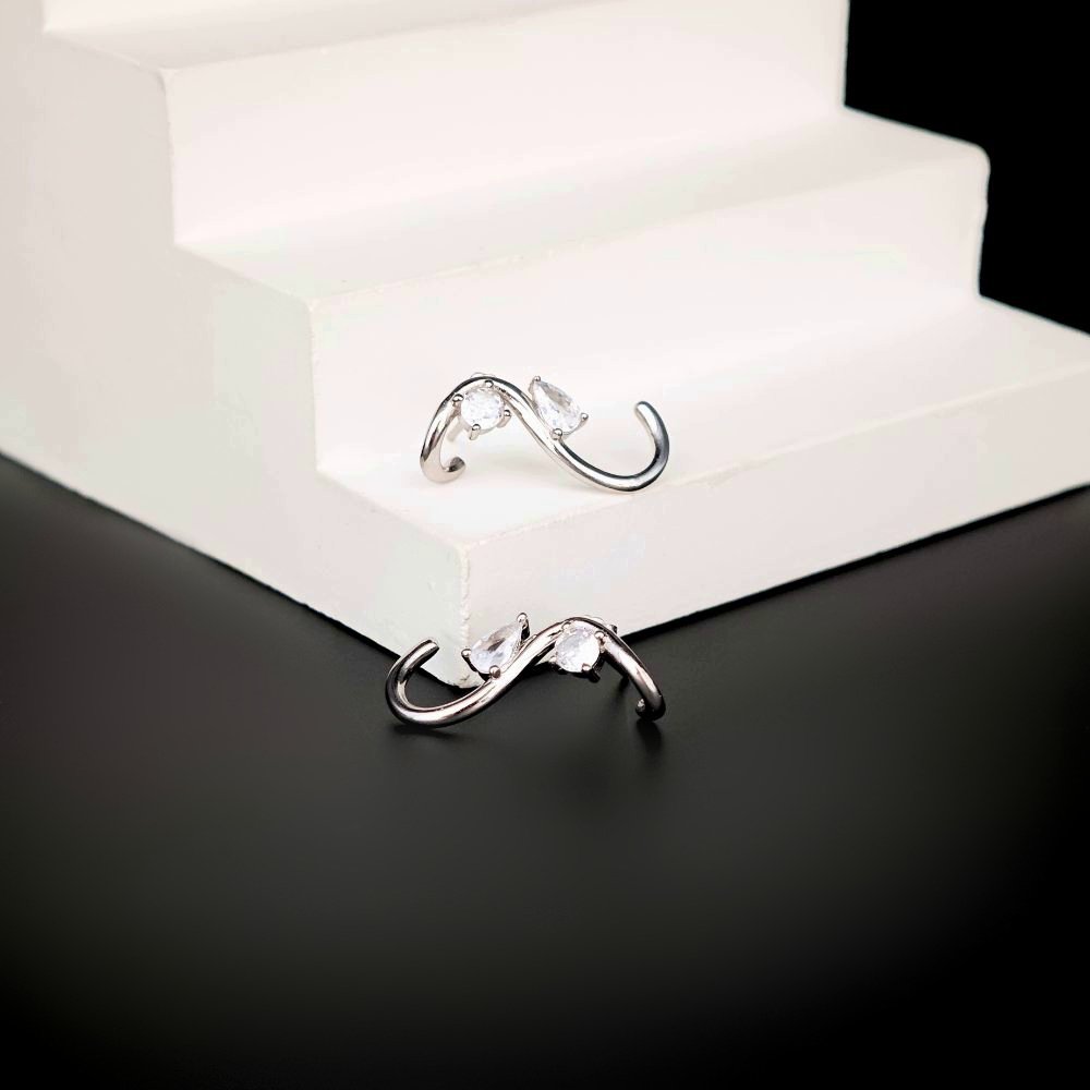 Sidabriniai auskarai Flux 6 Sidabriniai auskarai Flux - Image 6