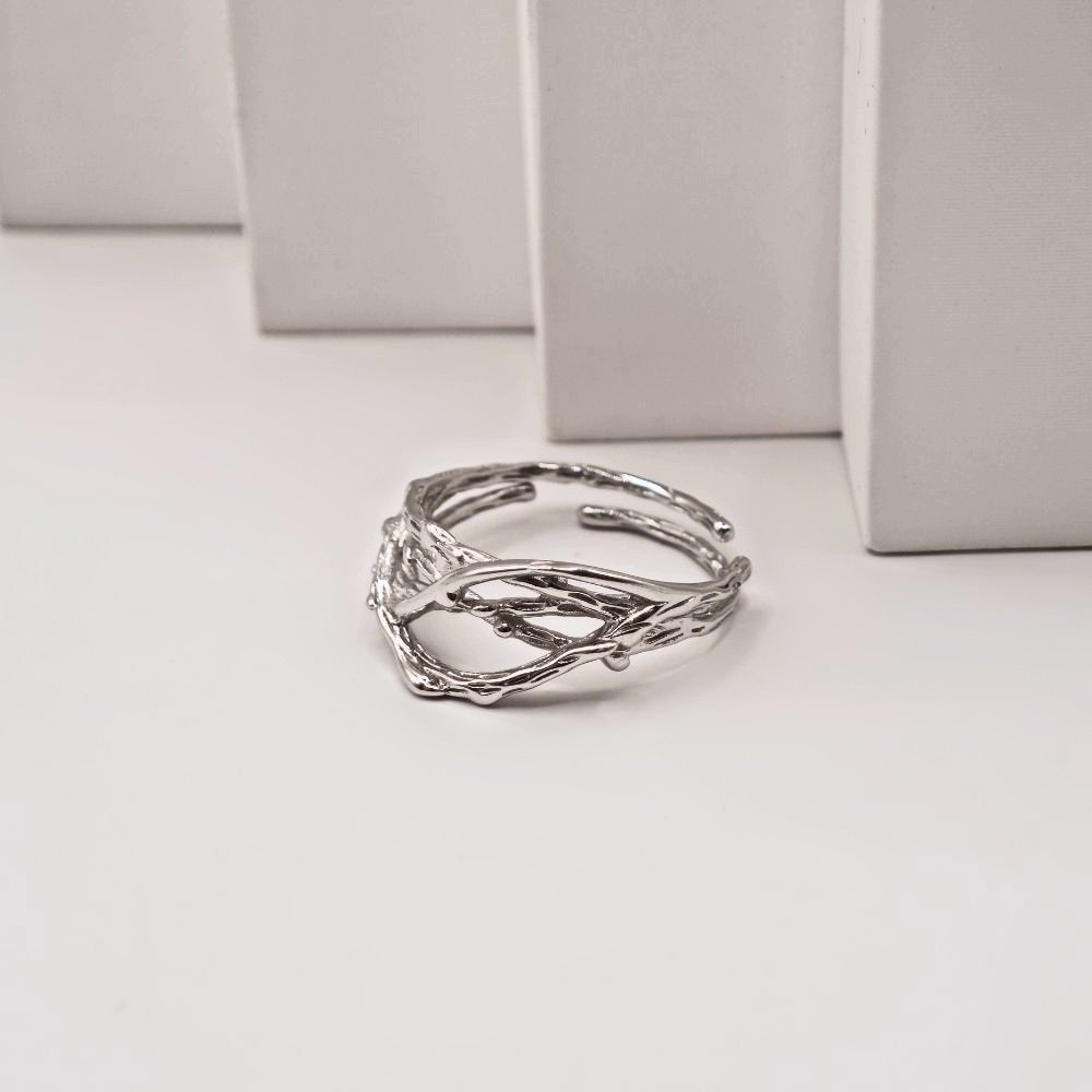 Sidabrinis žiedas Echo 4 sidabriniai papuošalai