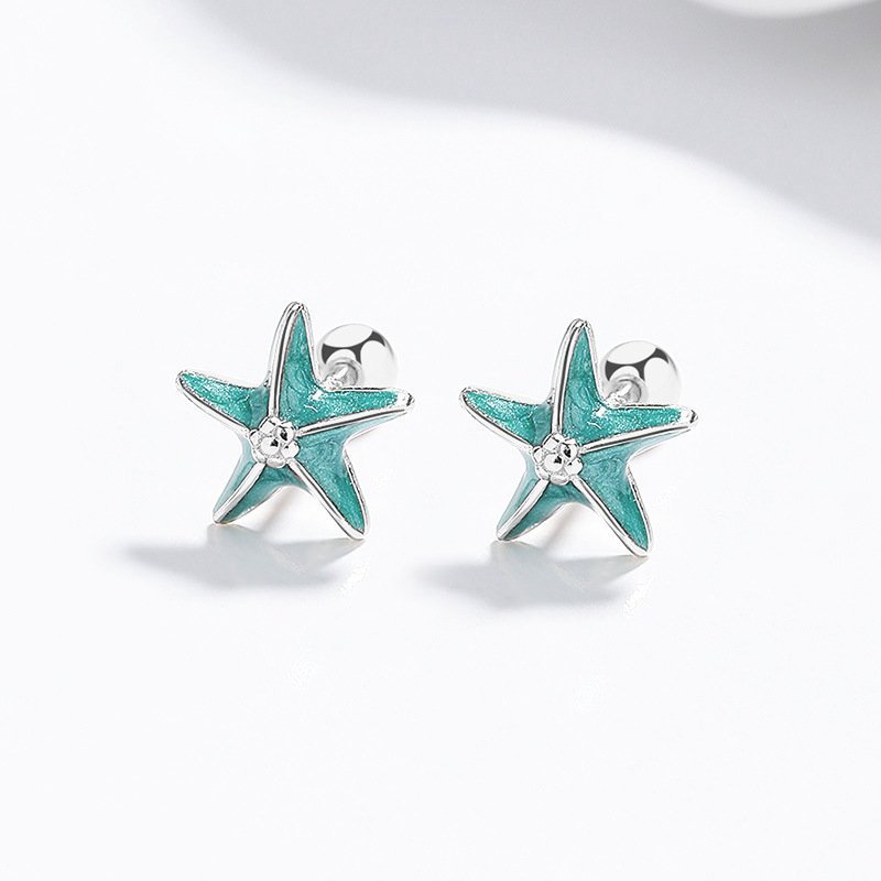 Helix auskarai Sea 4 sidabriniai papuošalai