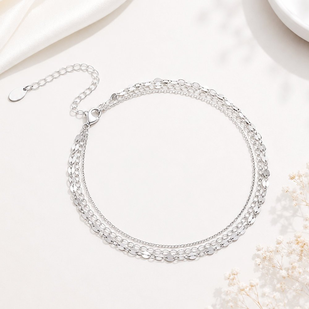 Kojos grandinėlė Trio 3 sidabra jewelry