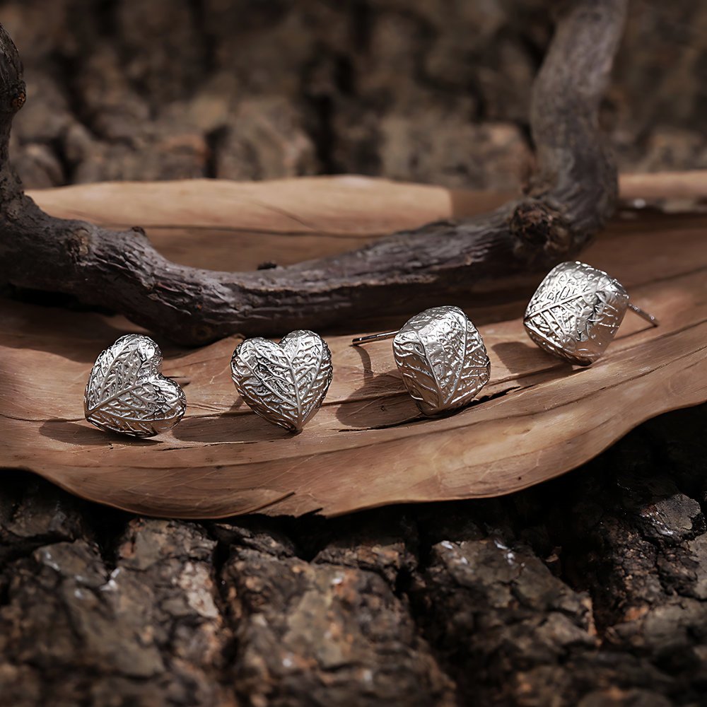 Sidabriniai auskarai Amity 5 auskarai su raštu