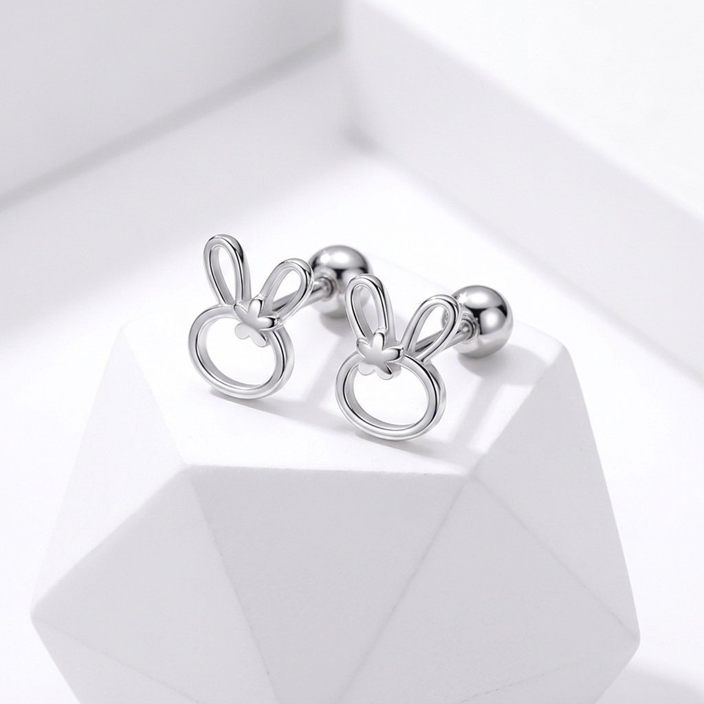 Helix auskarai Bunny 4 kremzliniai auskarai moterims
