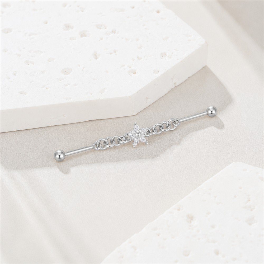 Industrinis helix auskaras Lara 4 Sidabra jewelry