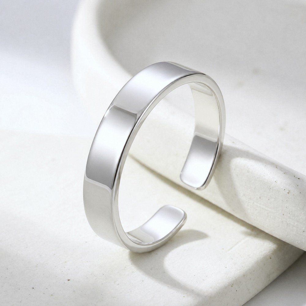 Sidabrinis žiedas Base 4mm 3 minimalistinis ziedas