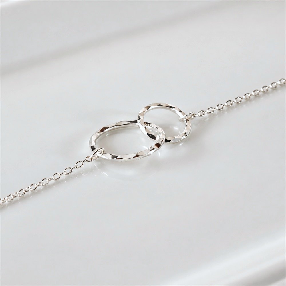 Sidabrinė rankos grandinėlė Rings 4 sidabriniai papuošalai