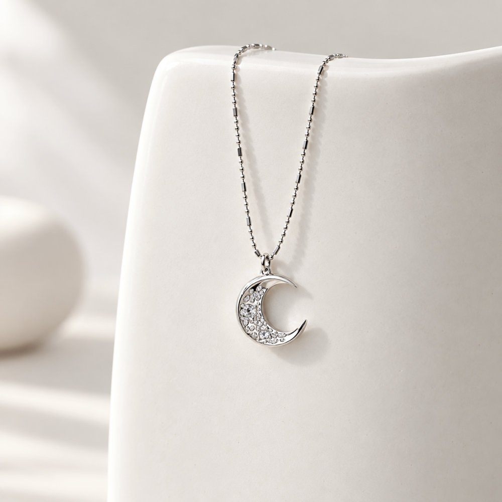 Sidabrinis kaklo papuošalas Moon 4 sidabra jewelry