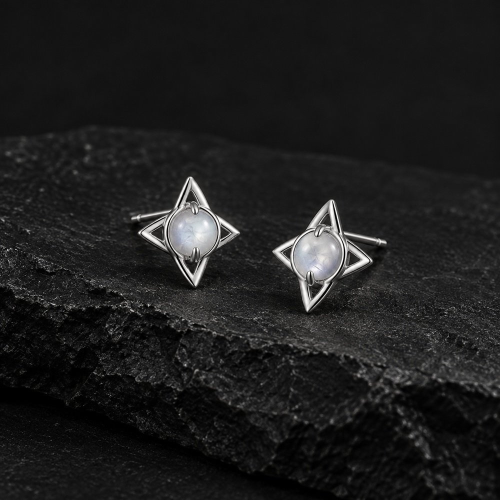 Sidabriniai auskarai Polaris 3 Sidabra Jewelry