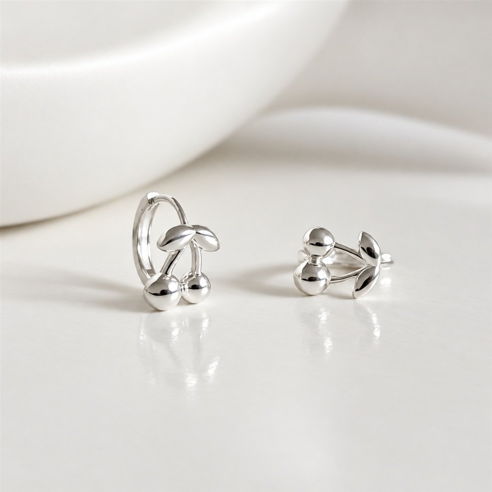 Sidabriniai auskarai Cherry 4 Sidabra Jewelry