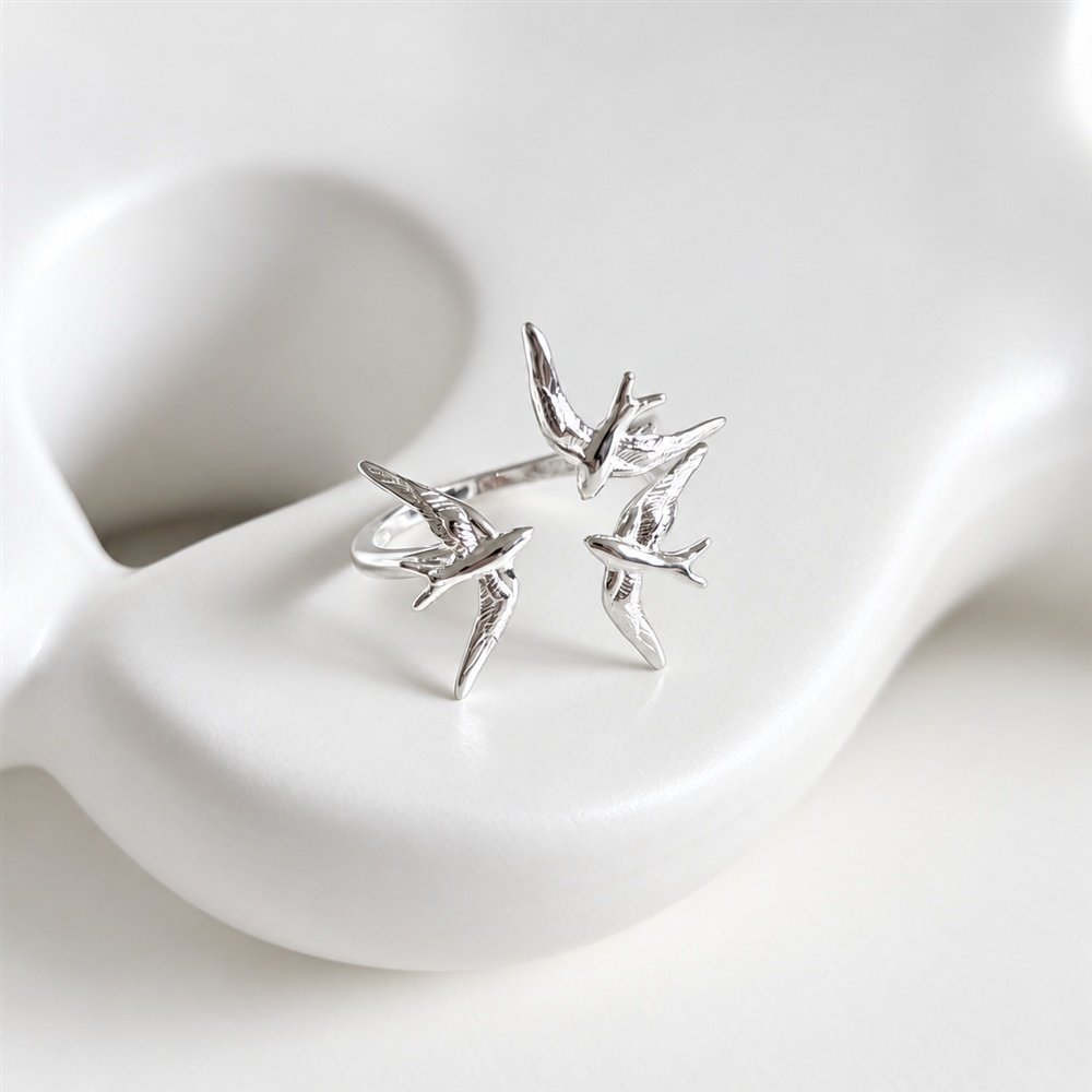Sidabrinis žiedas Birds 3 Sidabra Jewelry